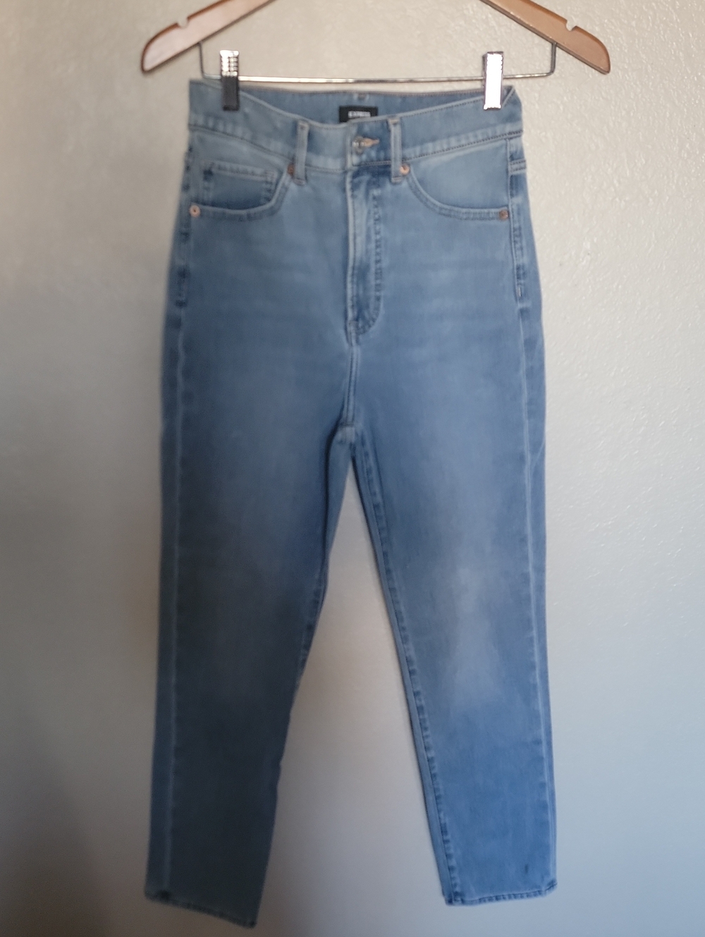 Express Women's High-Rise Light Blue Jeans